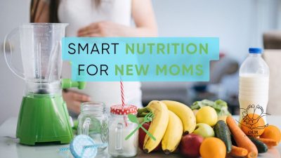 Mom preparing a balanced meal during the fourth trimester
