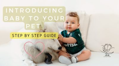 A dog sitting calmly next to a crib, preparing for the arrival of a new baby.
