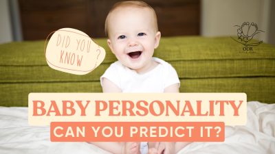 Predicting baby personality: This image playfully explores the different ways people try to predict a baby's personality, from astrology to scientific observation.