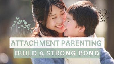 Attachment parenting: This image depicts the close bond and connection between a parent and baby, illustrating the principles of attachment parenting.
