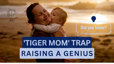 The "Tiger Mom" trap: This image challenges the intense pressure and expectations often associated with the "Tiger Mom" parenting style.